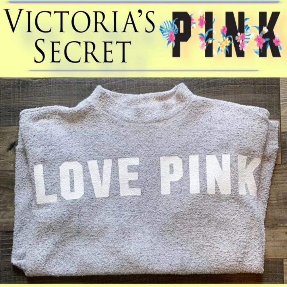 PINK terry cloth pullover!
